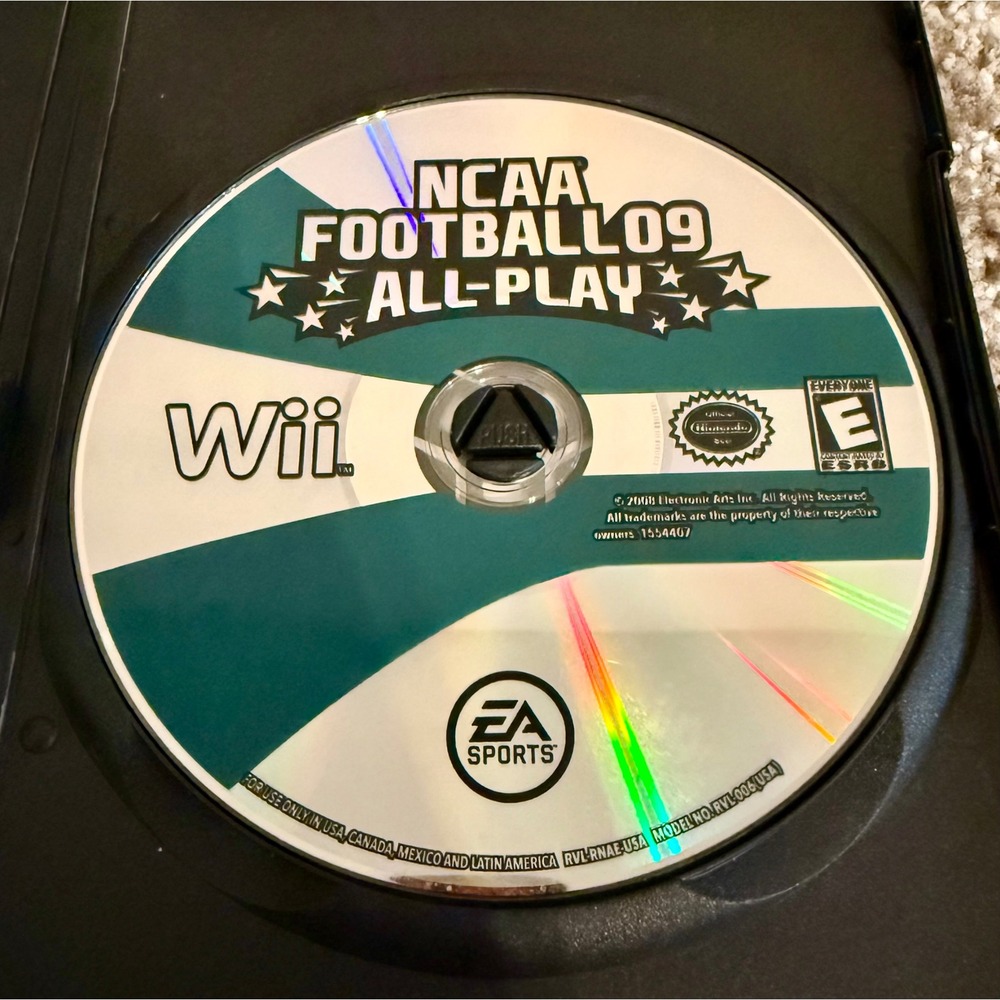 EA Sports NCAA Football 09 All-Play Nintendo Wii Game Disc Excellent